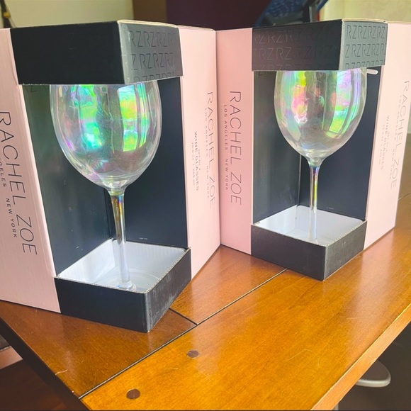Rachel Zoe Dining Nwt Rachel Zoe Iridescent Stemmed Wine Glasses 8